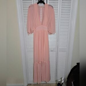 Dress Day Women's L Deep V Chiffon Dress